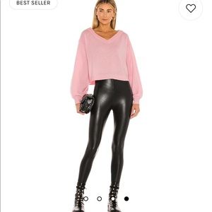 Perfect Control Faux Leather Legging in Black